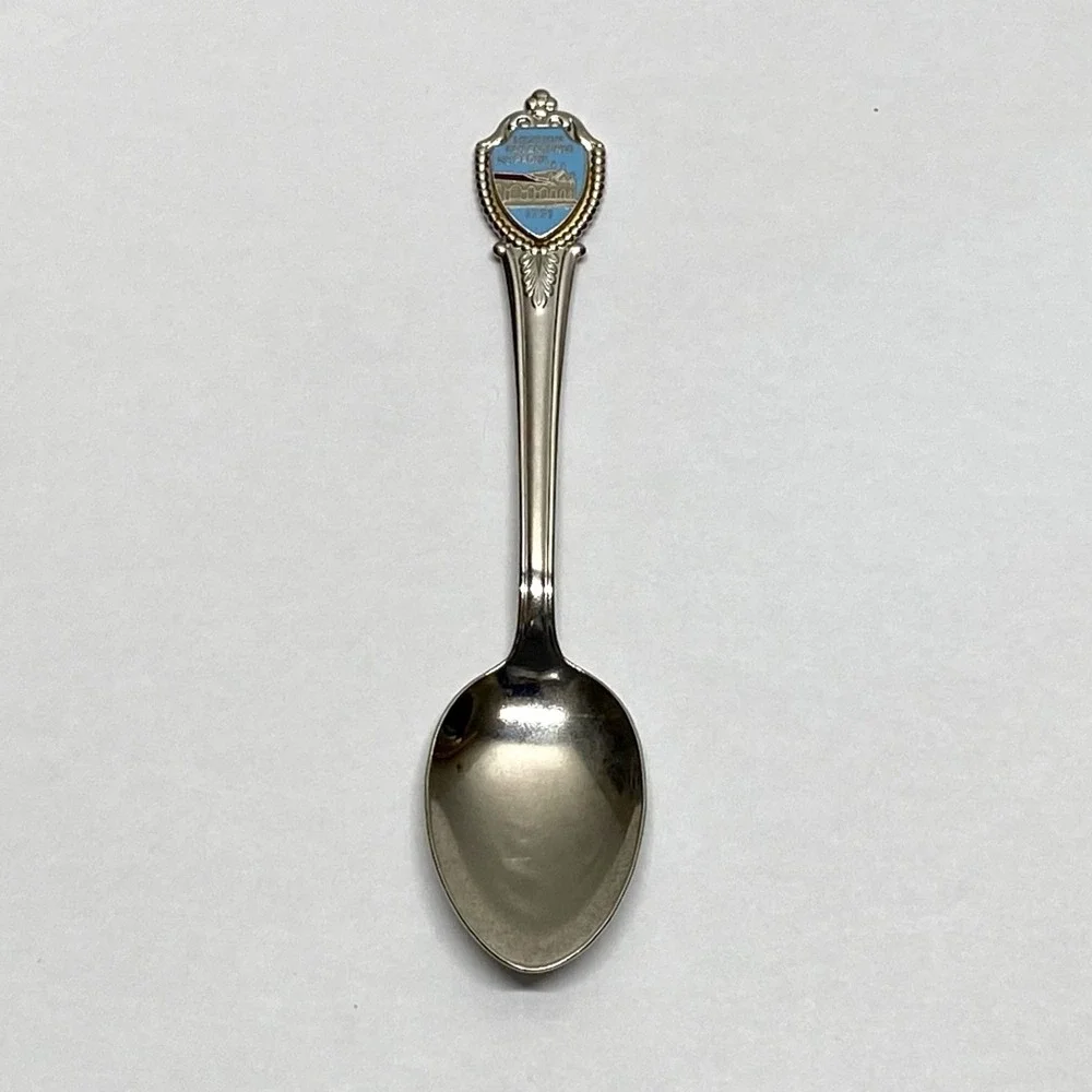 Vintage Texas San Antonio Mission De Padua Souvenir Silver Tone Collectors Spoon
